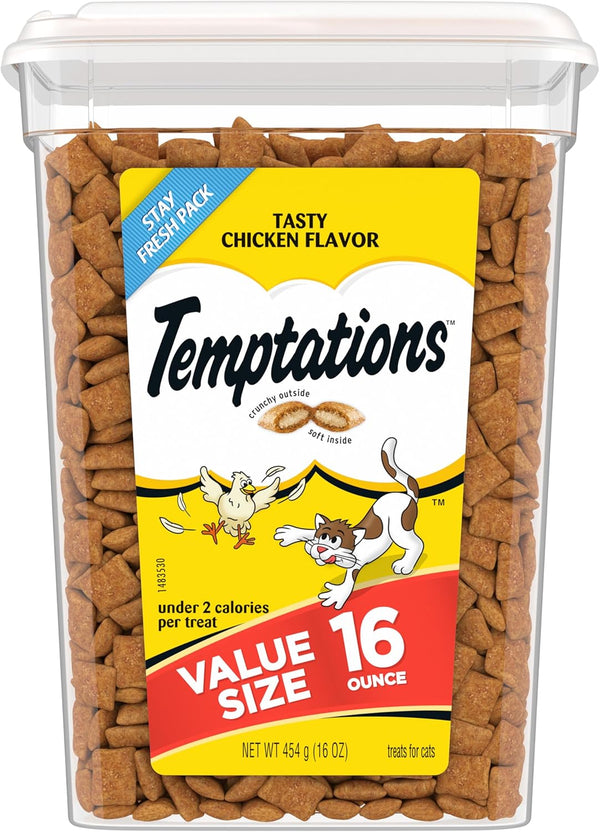 Temptations Classics Tasty Chicken Flavor Soft & Crunchy Cat Treats 16oz