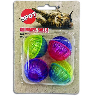 Ethical Pet Spot Shimmer Ball Cat Toy Multi-Color, 4-count