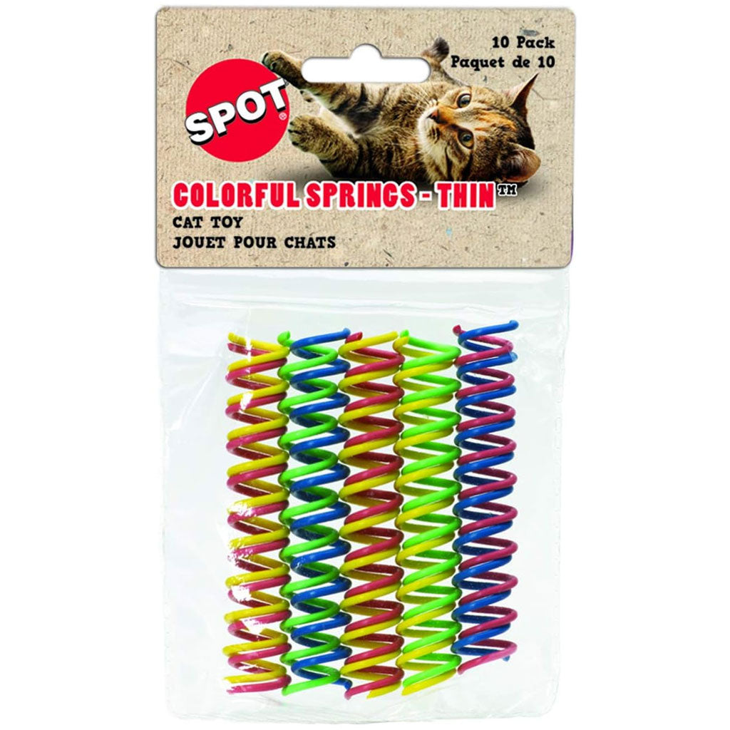 Ethical Pet Spot Colorful Springs Catnip Toy Thin, Assorted, 3", 10-count