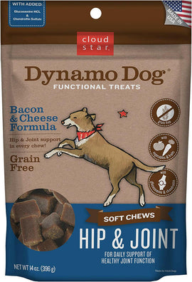 Cloud Star Dynamo Dog Functional Hip & Joint Bacon & Cheese Soft Chews
