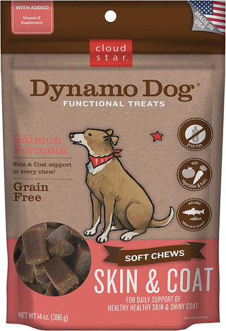 Cloud Star Dynamo Dog Functional Skin & Coat Salmon Soft Chews