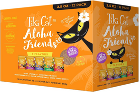 Tiki Cat Aloha Friends Chicken Grain-Free Wet Food For Cats Variety Pack (2.5 oz x 12 pouches)