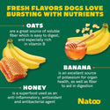 Natoo Crunchy Biscuits Oats, Banana, & Honey Flavor for All Size Dogs