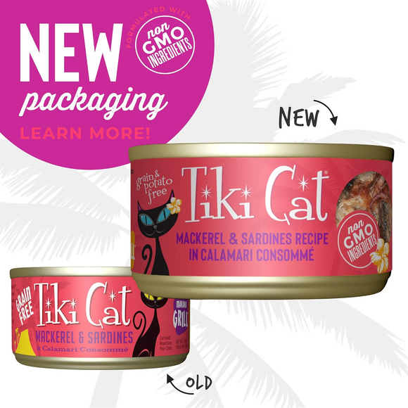 Tiki Cat Grill Mackerel & Sardine in Calamari Consomme Grain-Free Canned Food for Cats