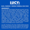 Lucy Pet Products Formulas for Life Grain-Free Duck, Pumpkin & Quinoa Formula Dry Dog Food ingredients