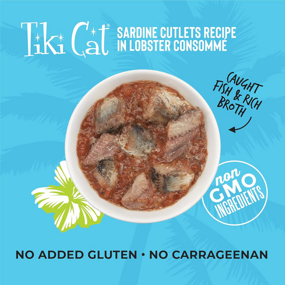Tiki Cat Grill Sardine Cutlets in Lobster Consomme Grain-Free Canned Food For Cats