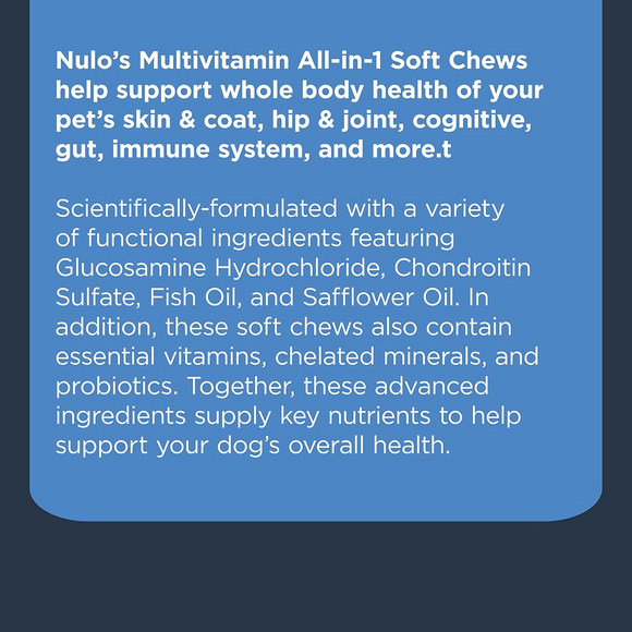 Nulo Multifunctional Advanced All-in-1 Supplement for Dogs (90 soft chews)
