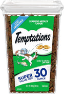 Temptations Classics Seafood Medley Flavor Soft & Crunchy Cat Treats 30oz