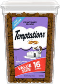 Temptations Classics Creamy Dairy Flavor Soft & Crunchy Treats for Cats 16oz