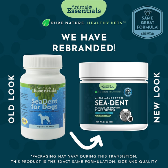 Animal Essentials SeaDent Anti-Plaque Powder for Dogs (2.5 oz)
