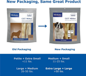 C.E.T. HEXtra Dental Chews for Large Dogs Over 50 lbs - 0