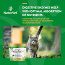 NaturVet Digestive Enzymes Soft Chews Daily Digestive Support with Pre & Probiotic for Cats
