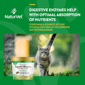 NaturVet Digestive Enzymes Soft Chews Daily Digestive Support with Pre & Probiotic for Cats