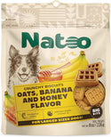 Natoo Crunchy Biscuits Big Bite Oats, Banana, & Honey Flavor for Large Dog, 8-oz