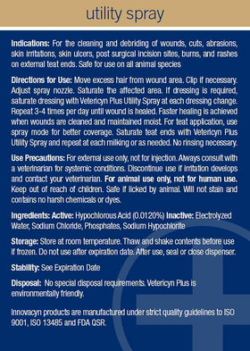 indications of vetericyn utility spray