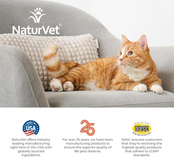 NaturVet Digestive Enzymes Soft Chews Daily Digestive Support with Pre & Probiotic for Cats