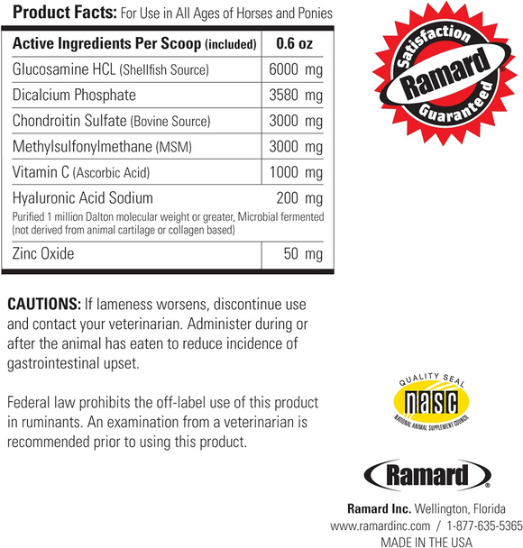 Ramard Total Joint Care Performance Supplements for Horses (1.12 lb, 30 day supply)
