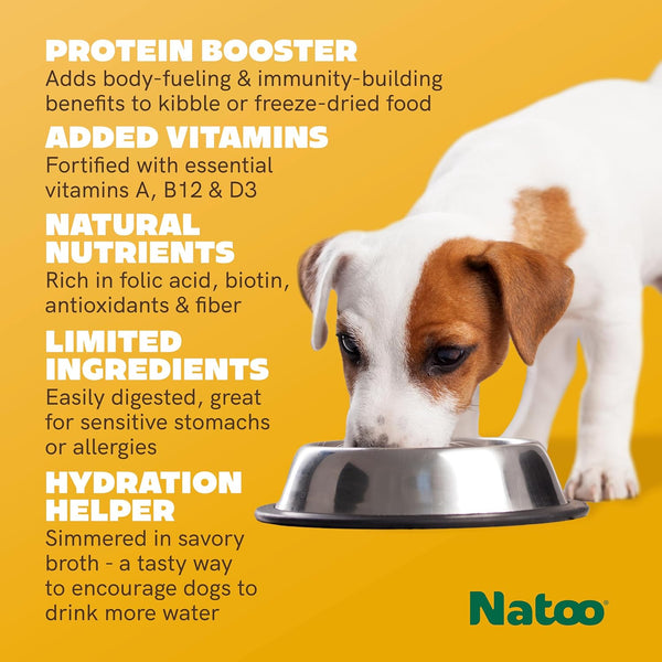 Natoo Meal Topper or Treat Chicken, Sweet Potato Broccoli in Broth Dog Food