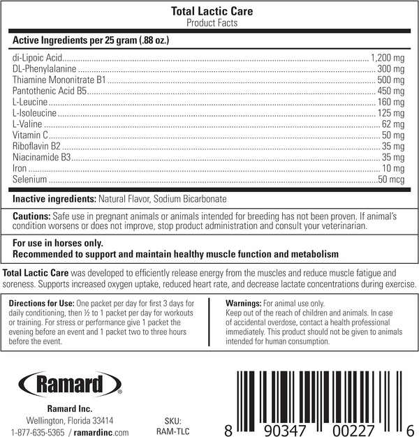 Ramard Total Lactic Care Horse Supplement (25g)