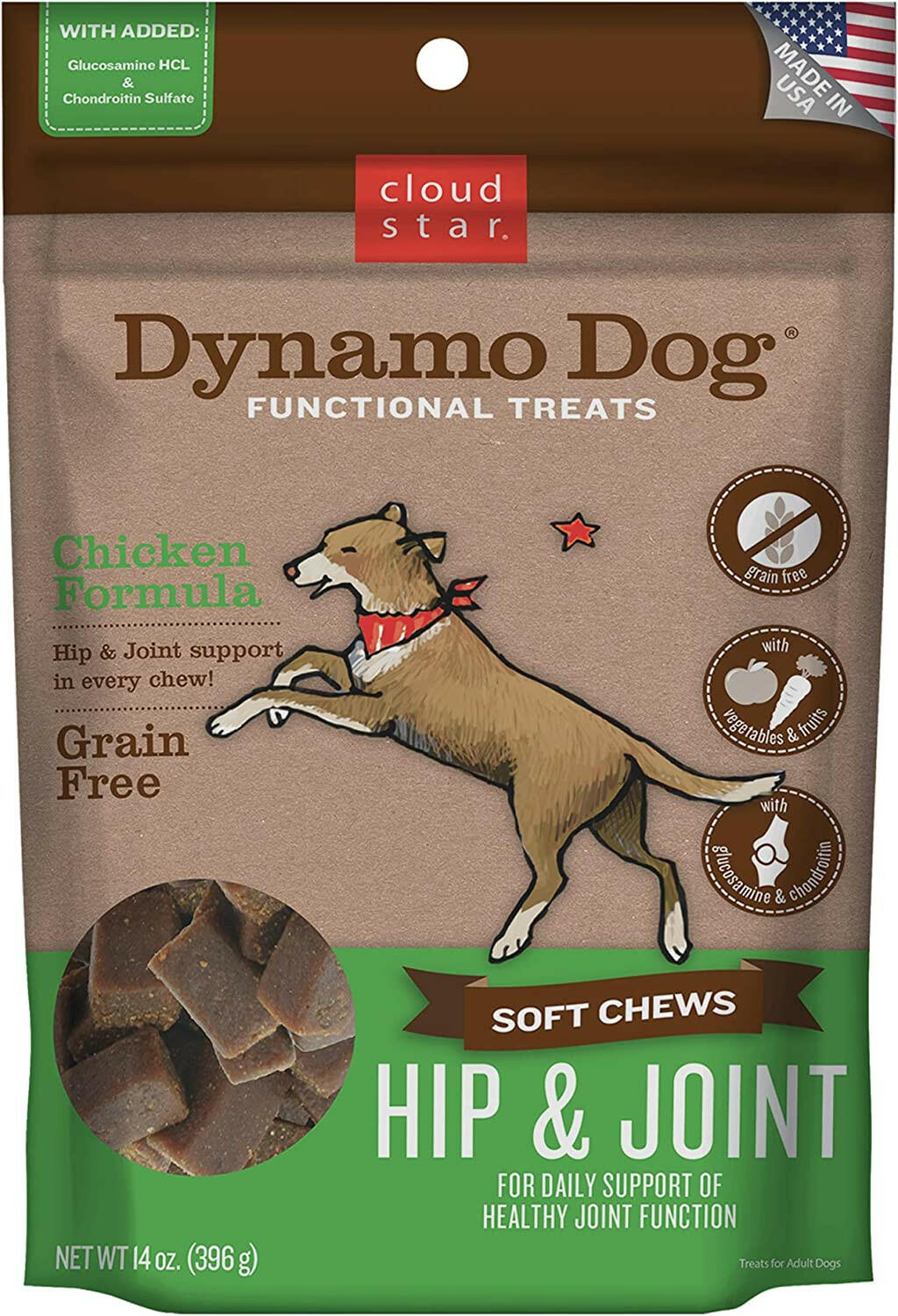 Cloud Star Dynamo Dog Functional Hip & Joint Chicken Soft Chews