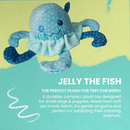 SnugArooz Jelly The Fish Plush Squeaker & Crinkle Dog Toy-4