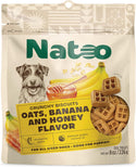 Natoo Crunchy Biscuits Oats, Banana, & Honey Flavor for All Size Dogs, 8-oz