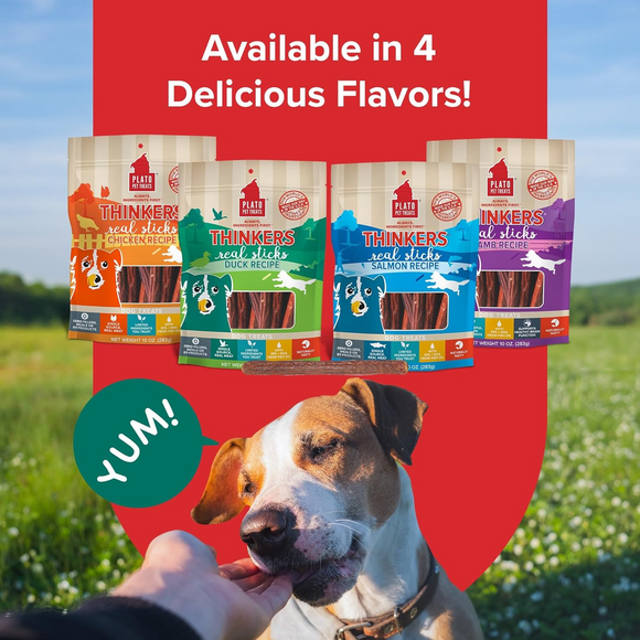 Plato Thinkes Real Duck Recipe Sticks Treats for Dogs