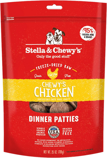 Stella & Chewy's Chewy's Chicken Dinner Patties Freeze-Dried Raw Food for Dogs