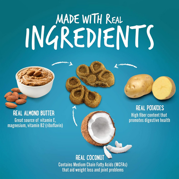 Fruitables BIGGIES Almond Butter & Coconut Dog Treats