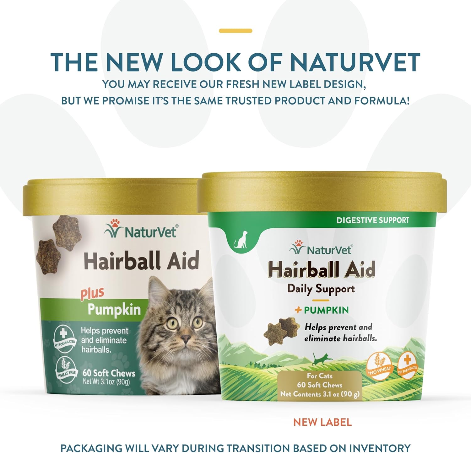 NaturVet Hairball Aid Daily Support Soft Chews with Pumpkin for Cats