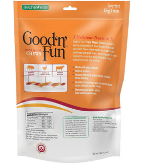 Good 'N' Fun Triple Flavor Twists Dog Treats, Beef, Pork & Chicken, 22-count