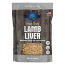 Package of freeze-dried lamb liver treats for dogs and cats with Shepherd & Fox Farms branding.