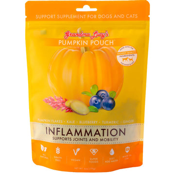 Grandma Lucy's Pumpkin Pouch Inflammation Freeze-Dried Dog & Cat Food Topper for Dogs & Cats - 6oz