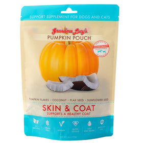 Grandma Lucy's Pumpkin Pouch Skin & Coat Freeze-Dried Dog & Cat Food Topper for Dogs & Cats - 6oz