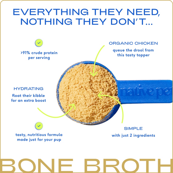 Native Pet Chicken Bone Broth Food Topper For Cats & Dogs