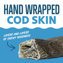 Icelandic+ Hand Wrapped Cod Skin Long Chew Stick Dog Treats.