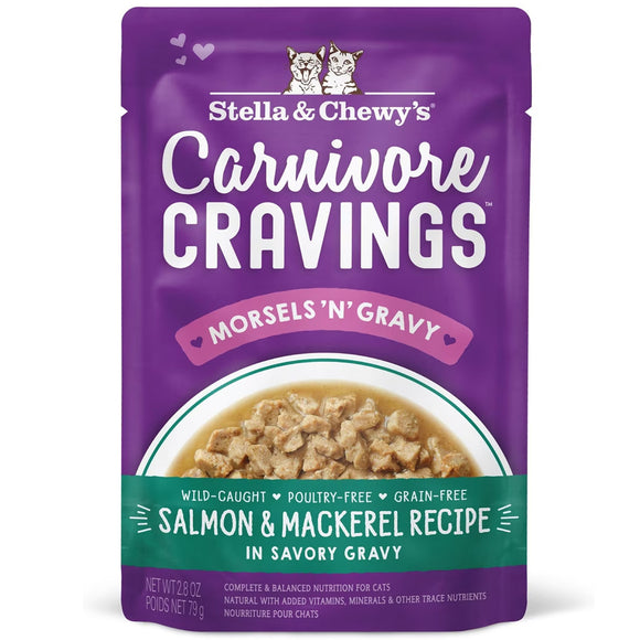 Stella & Chewy's Carnivore Cravings cat food pouch on a white background