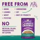 Stella & Chewy's Carnivore Cravings pet food package with allergen-free text on a light purple background