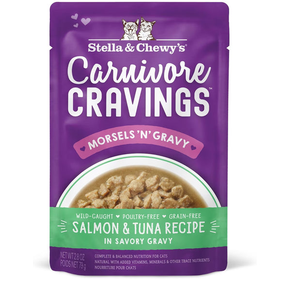 Stella & Chewy's Carnivore Cravings cat food pouch on a white background