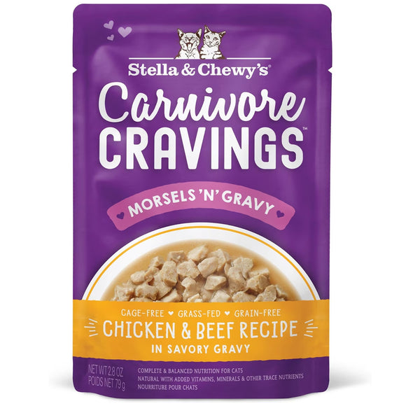 Stella & Chewy's Carnivore Cravings cat food package on a white background