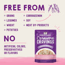 Stella & Chewy's Carnivore Cravings product with allergen-free information on a pink background