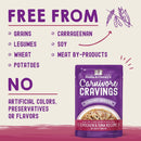Stella & Chewy's Carnivore Cravings product with allergen-free information on a pink background