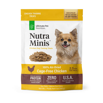 Ultimate Pet Nutrition Nutra Minis Air-Dried Chicken Dog Training Treats, 5-oz