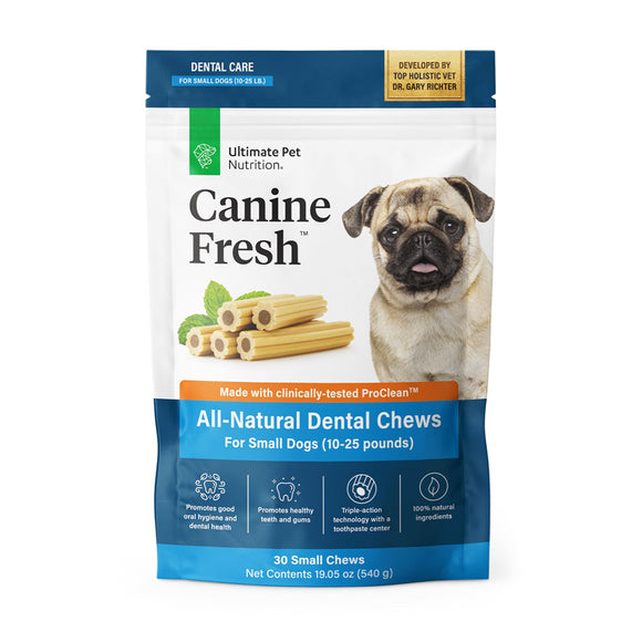 Ultimate Pet Nutrition Canine Fresh All-Natural Dental Chews for Small Dogs 10-25 lbs, 30 count