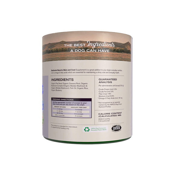 Badlands Ranch Skin & Coat Canine Supplement with Omega-3 Fatty Acids, 3.17-oz