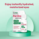 PHP Animal Health Pet Dro Lubricant Eye Drops on a green background