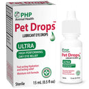 PHP Animal Health Pet Drops Lubricant Eye Drops packaging and bottle on a white background