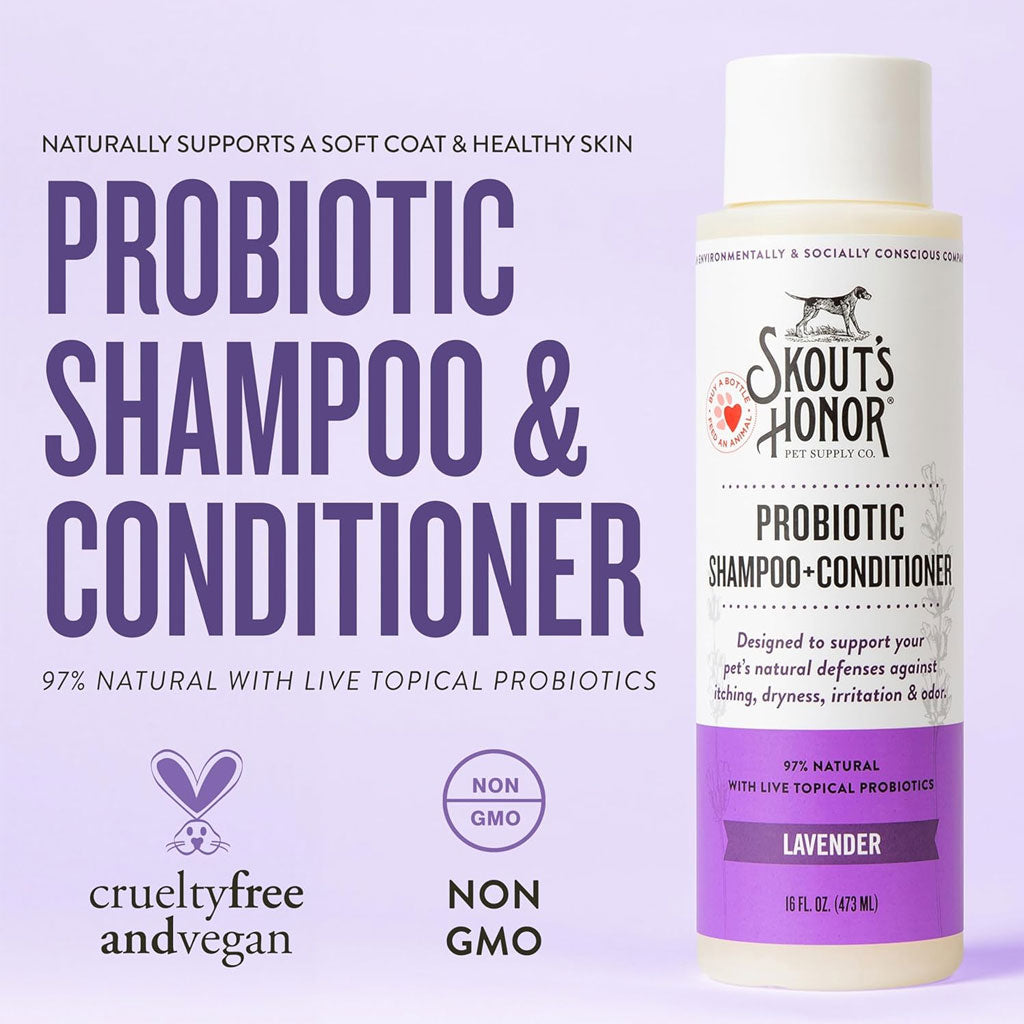 Skout's Honor Probiotic Lavender Pet Shampoo & Conditioner