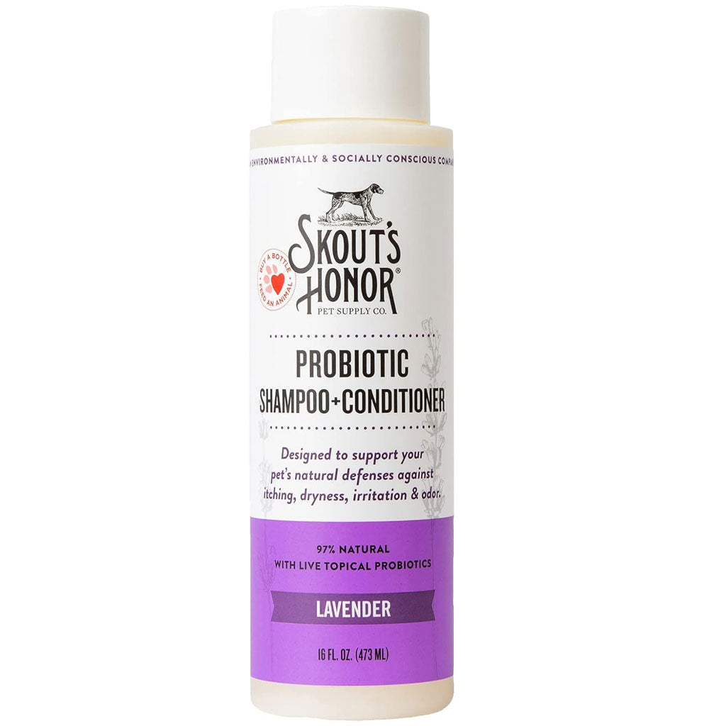 Skout's Honor Probiotic Lavender Pet Shampoo & Conditioner, 16-oz