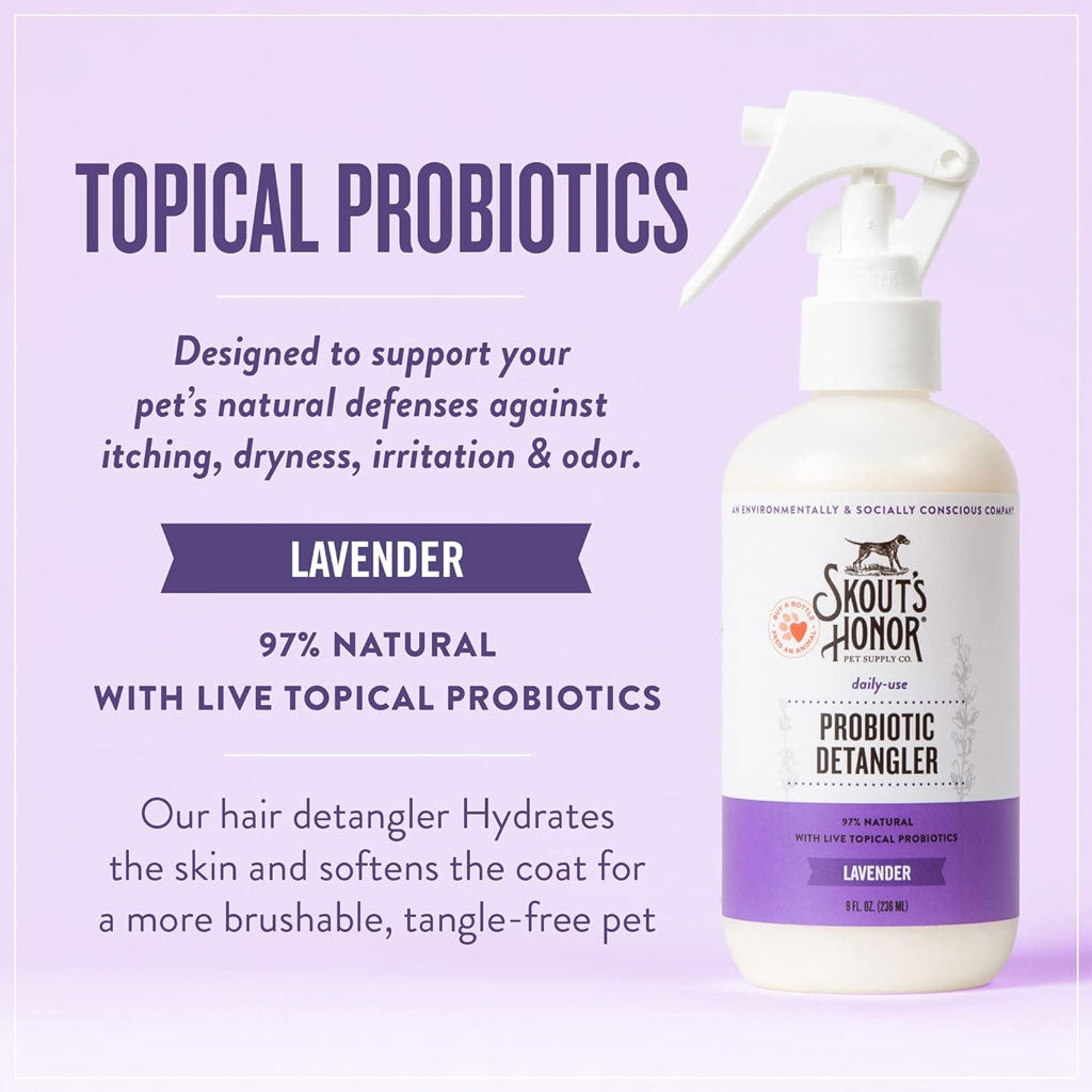 Skout's Honor Probiotic Lavender Dog Detangler Spray